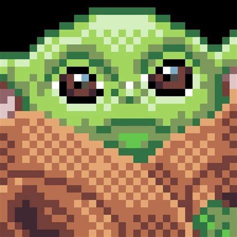 Baby Yoda | Pixel art characters, Cool pixel art, Easy pixel art