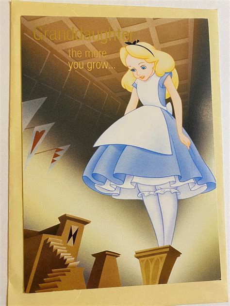 Vintage Alice in Wonderland Walt Disney Birthday Card | Etsy