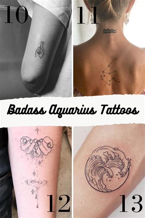 Aquarius Tattoo Designs For Girls