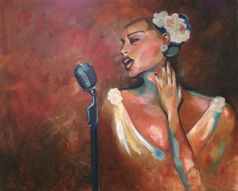 Lady Day - Billie Holiday, Jazz Singer, Acrylic on Canvas, Painting ...