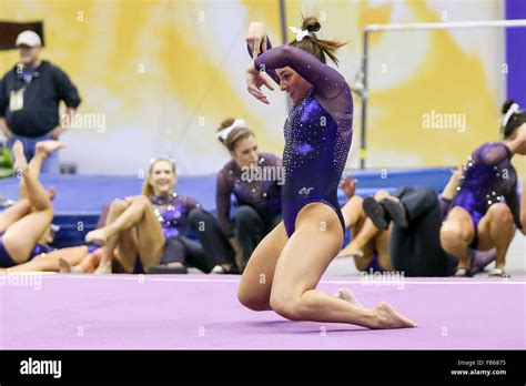 Baton Rouge, LA, USA. 09th Jan, 2016. LSU Tigers McKenna Kelley on the floor exercise during a ...