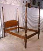 Early mahogany 4 poster full size bed with bolt-on rails; 854-157 - R.H. Lee & Co. Auctioneers