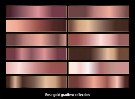 Premium Vector | Rose gold gradient backgrounds collection.