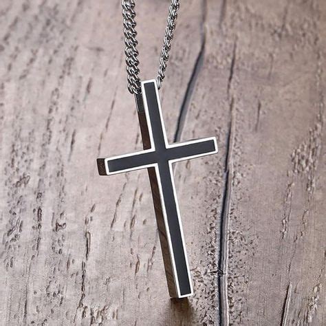 Classic Black Jesus Cross Necklaces Pendants For Men Stainless Steel Prayerintothea | Gold ...