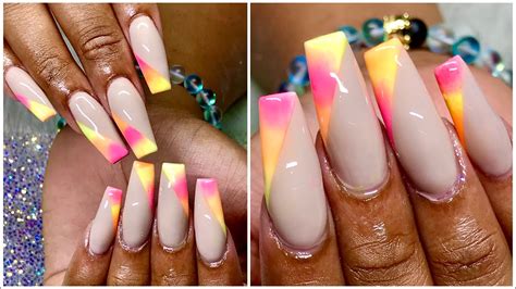 Acrylic Nail Designs In Neon Nail Designs Coffin | My XXX Hot Girl