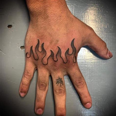 Flame Hand Tattoos