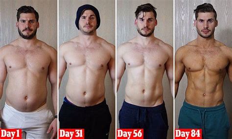 Man shows off 12-week body transformation in amazing time-lapse video ...