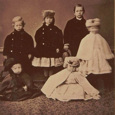 Grandchildren of Queen Victoria of the United Kingdom in 1865. Back Row Left to Right : Prince ...