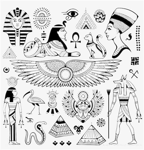 Pyramids Ancient Egypt Hieroglyphs - Egypt Symbols - 1024x1024 PNG Download - PNGkit