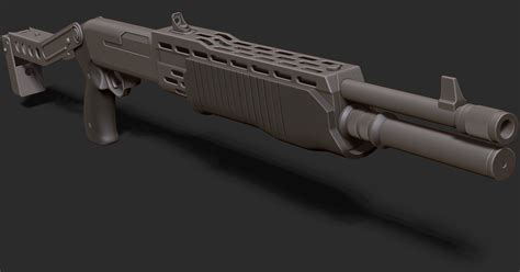 SPAS - 12 Combat Shotgun — polycount