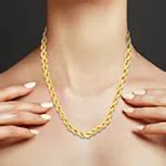 14K Gold Over Silver Solid Rope Chain Necklace - JCPenney