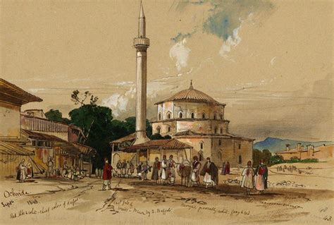 Ohrid, Macedonia, 1848 (Ohri, Makedonya) | Painting, Art, Illustration