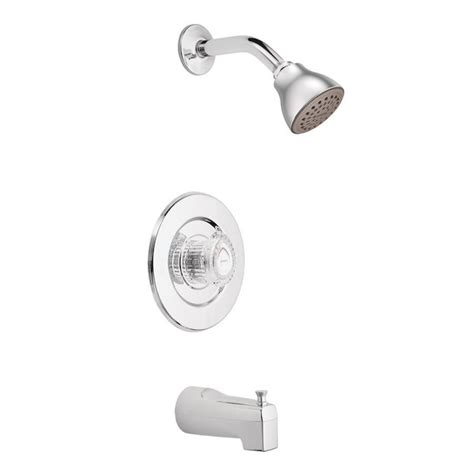 Moen Chateau Chrome 1-Handle Bathtub and Shower Faucet in the Shower ...