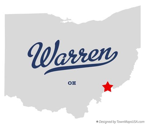 Map of Warren, Washington County, OH, Ohio