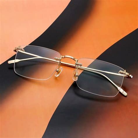 Luxury Business Men's Prescription Glasses Frame Frameless Personalized ...