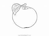 Apples 1 Coloring Page For Kids  Free Apple Printable Pages sketch template