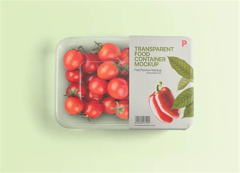 Free Transparent Vegetable / Food Container Mockup PSD - Good Mockups