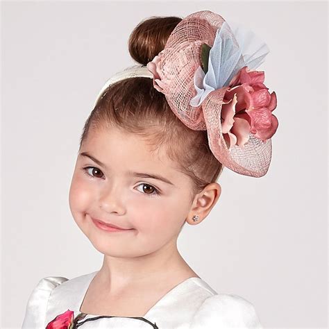 Graci - Pink Floral Net Fascinator | Childrensalon Girls Party Hats, Tea Party Hats, Pretty ...