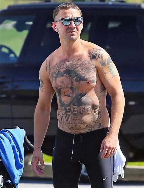 Shia LaBeouf Tattoos Whole Chest for Film Role