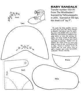 Baby Sandals 555-70 | Vintage embroidery transfer number 550… | Flickr