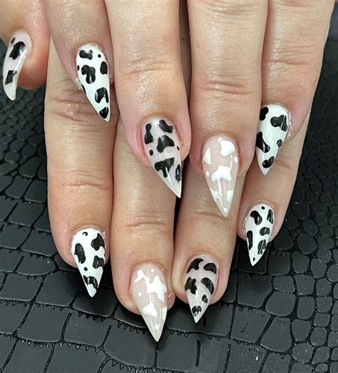 Cow print nails