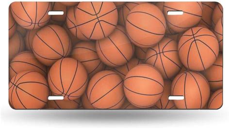 Amazon.com: Elizadaisy Cute Basketball License Plate for Men Women Aluminum License Plate ...