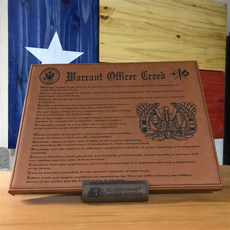 Army Warrant Officer Creed Leatherette or Wood Plaque - Etsy