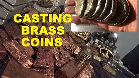 METAL CASTING MOLTEN METAL BRASS COIN CASTING MELTING BRASS - YouTube