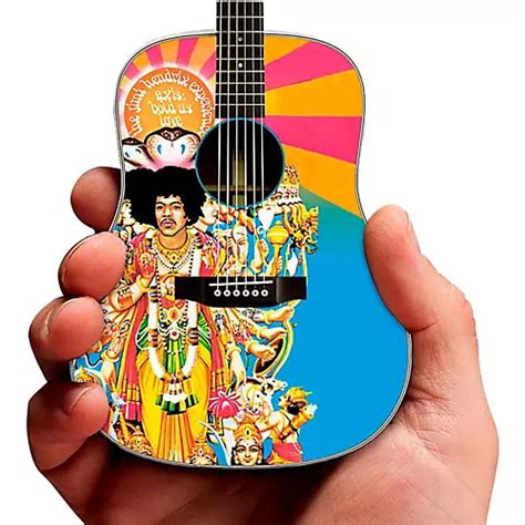 Axe Heaven Jimi Hendrix Axis Bold As Love Acoustic Miniature Guitar Replica Collectible ...