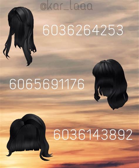 Roblox Black Hair Codes