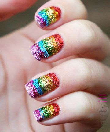 Rainbow Nails: Say It With Sparkle Manicure, Gel Nails, Acrylic Nails ...