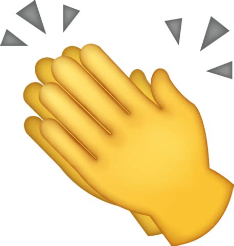 Clapping Emoji [Download iPhone Emojis] | Clap emoji, Funny emoticons, Emoji images