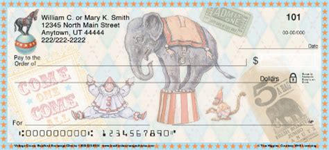 Vintage Circus Personal Checks