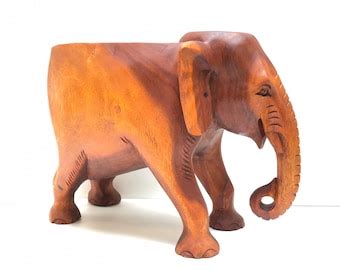 Elephant Wood Side Table - Etsy