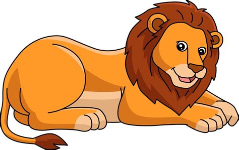 Lion Cartoon Colored Clipart Illustration