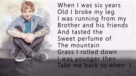 Ed sheeran-Castle on the Hill Lyric - YouTube