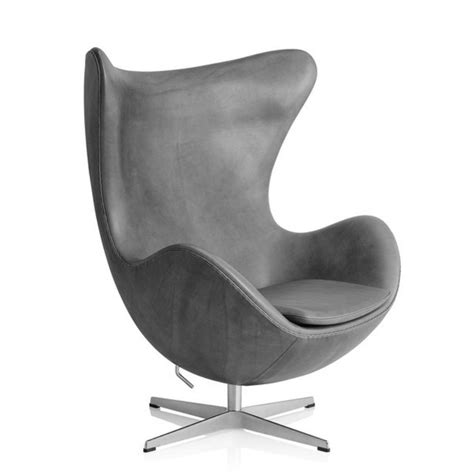 Arne Jacobsen Egg Chair Grey Sense Leather | Fritz Hansen Diy Chair ...