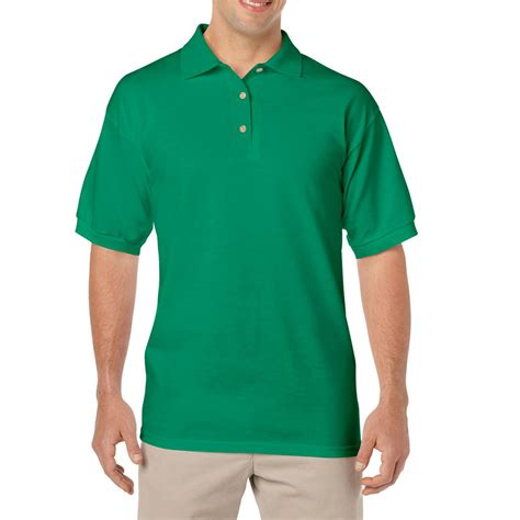 Gildan - The Gildan Adult 6 oz, 50/50 Jersey Polo Shirt - KELLY GREEN ...