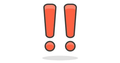 Double exclamation mark free vector icon - Iconbolt