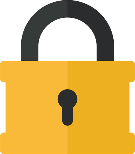 Padlock icon in flat style clip art 22062369 PNG