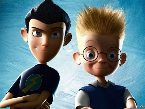 Download Meet The Robinsons Smiling Lewis And Wilbur Wallpaper | Wallpapers.com