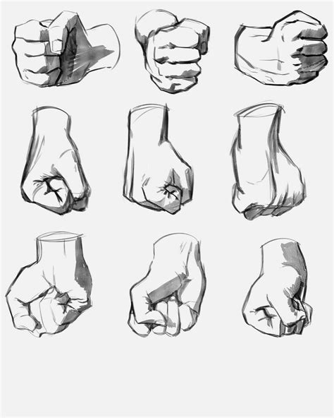 Кулак. | Drawing fist, How to draw hands, Art reference