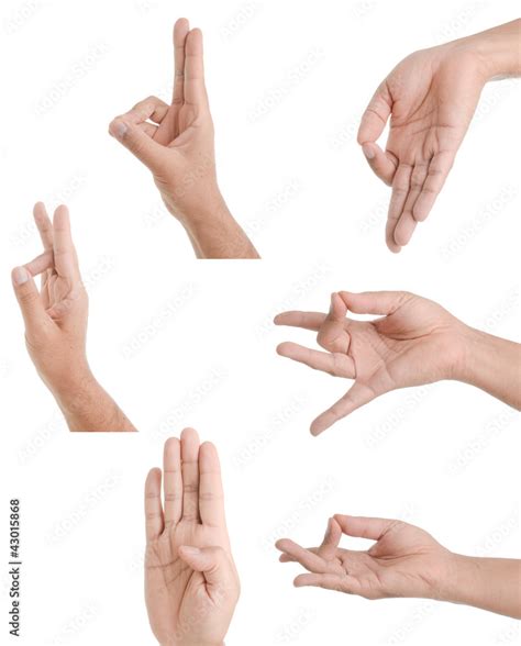 Hand gestures - Hindu / Buddhist - isolated on white - set 2 Stock Photo | Adobe Stock