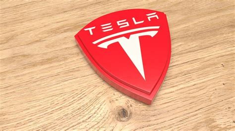 Tesla logo logotip emblem 3D print model 3D 3D model 3D printable ...