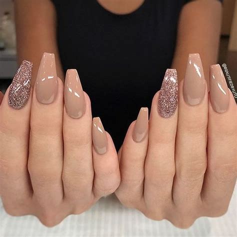 64 Most Awesome Light Color Nail art For Fall 2019 | Brown acrylic nails, Brown nail art, Coffin ...