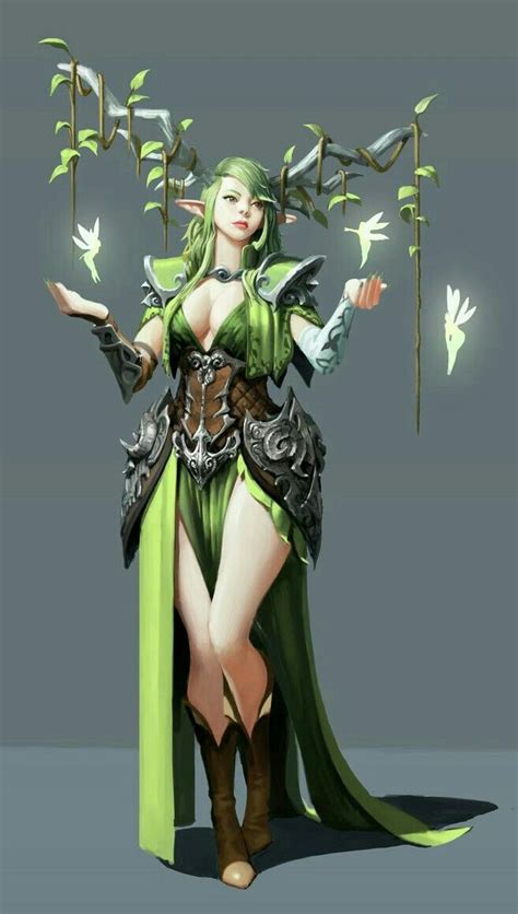 Female Elf Druid - Pathfinder PFRPG DND D&D d20 fantasy Female Character Design, Rpg Character ...