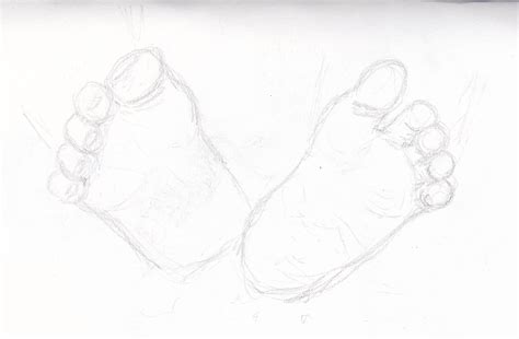 Baby Feet Sketch at PaintingValley.com | Explore collection of Baby ...