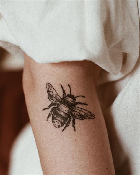 Realistic Bee Tattoo