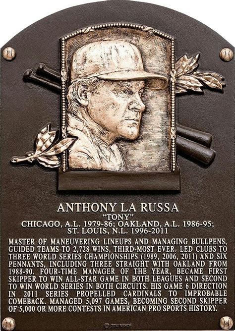 Tony La Russa is inducted into National Baseball Hall of Fame #Cooperstown #HOFWKND | Baseball ...