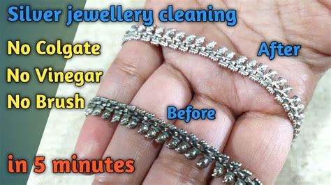 How to clean silver jewellery at home | silver jewellery cleaning - YouTube